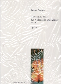 Klengel Concertino No 3 Op46 Amin Cello & Piano Sheet Music Songbook