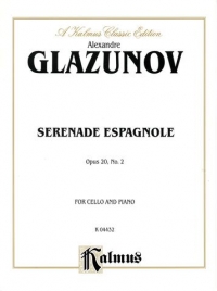 Glazunov Serenade Espagnole Cello & Piano Sheet Music Songbook