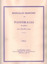 Martinu Pastorales 6 Pieces For Cello Sheet Music Songbook