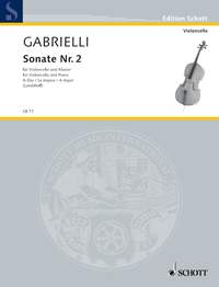 Gabrielli Sonata No 2 A Cello Sheet Music Songbook