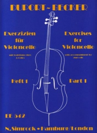 Duport Exercises (21) Book 1 Becker Cello Sheet Music Songbook