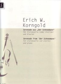 Korngold Serenade (the Snowman) Cello Sheet Music Songbook