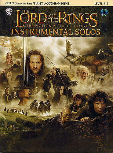 Lord Of The Rings Trilogy Solos Cello Book & Cd Sheet Music Songbook