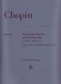 Chopin Sonata Op65 Gmin Cello & Piano Sheet Music Songbook