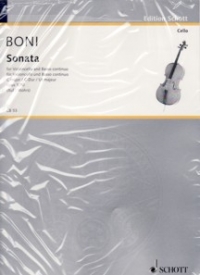 Boni Sonata C Op1 No 10 Ruf/mohrs Cello & Piano Sheet Music Songbook