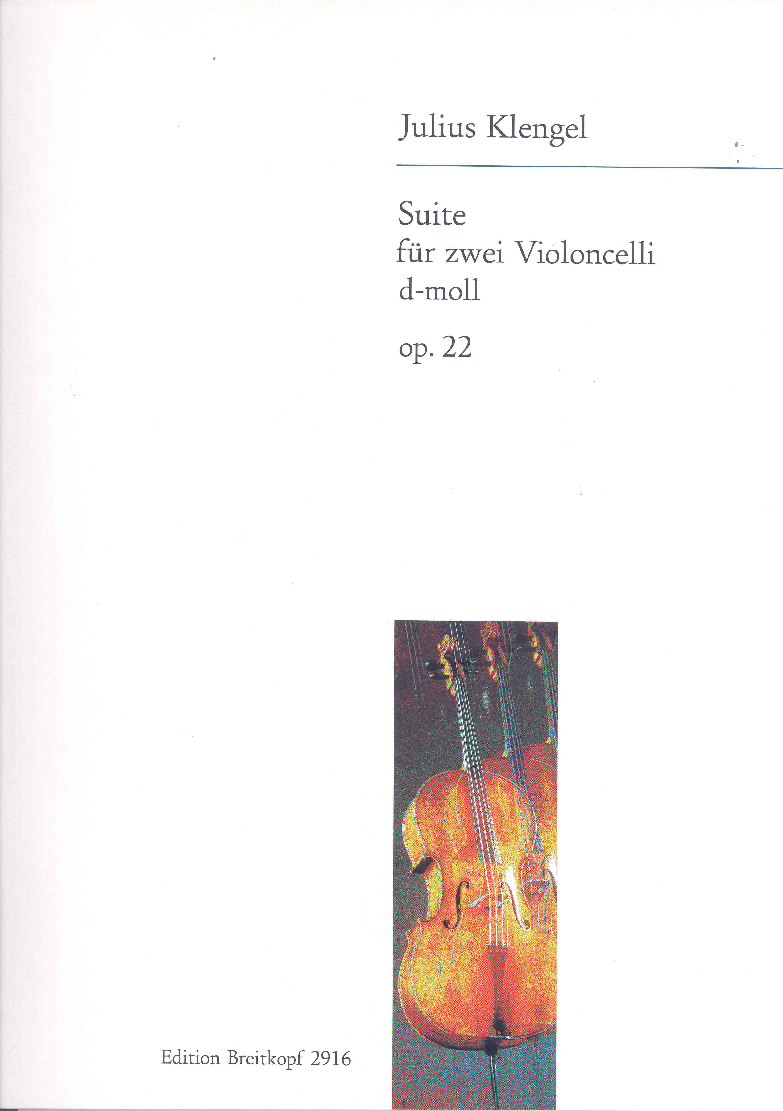 Klengel Suite Op22 Dmin Cello Duet Sheet Music Songbook