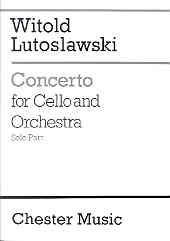 Lutoslawski Concerto Cello & Orch Solo Part Sheet Music Songbook