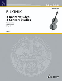 Bukinik Concert Studies (4) Berger Cello Sheet Music Songbook