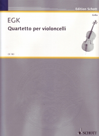 Egk Quartetto Per Violoncelli Dreyer Score & Parts Sheet Music Songbook