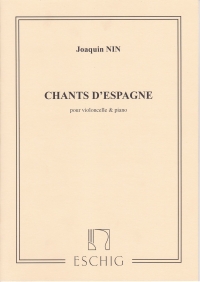 Nin Y Castellanos Chants Despagne Cello Sheet Music Songbook