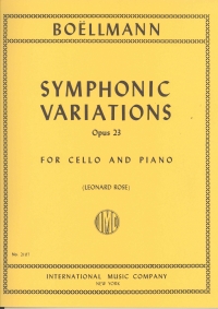 Boellmann Symphonic Variations Op23 Cello Sheet Music Songbook