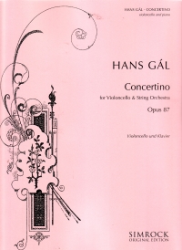Gal Cello Concertino Gmin Op87 Cello Sheet Music Songbook