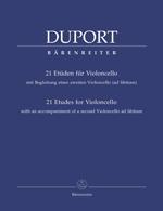 Duport Etudes (21) Cello Sheet Music Songbook