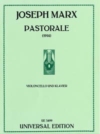 Marx Pastorale (1914) For Cello & Piano Sheet Music Songbook