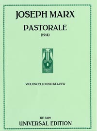 Marx Pastorale (1914) For Cello & Piano Sheet Music Songbook