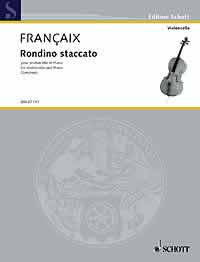 Francaix Rondino Staccato Cello & Piano Sheet Music Songbook