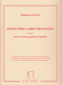 Falla Suite Populaire Espagnole Cello & Piano Sheet Music Songbook