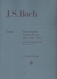 Bach Suites (6) Cello Solo Bwv1007-1012 Sheet Music Songbook