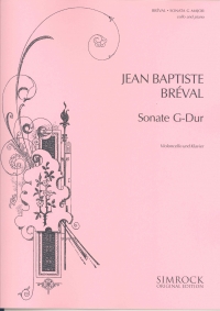 Breval Sonata In G Maj Cello & Piano Sheet Music Songbook
