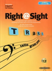Right @ Sight Cello Grade 1 Book & Cd Sheet Music Songbook