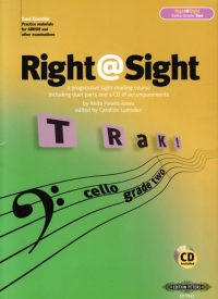 Right @ Sight Cello Grade 2 Book & Cd Sheet Music Songbook