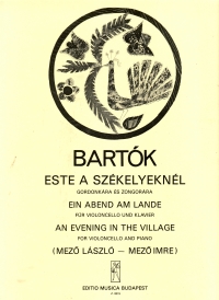 Bartok Evening In The Village Cello & Piano Sheet Music Songbook