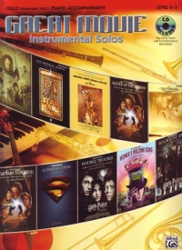Great Movie Book & Cd Instrumental Solos Cello Sheet Music Songbook