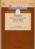 Bloch Prayer (no1 From Jewish Life) Cello & Piano Sheet Music Songbook
