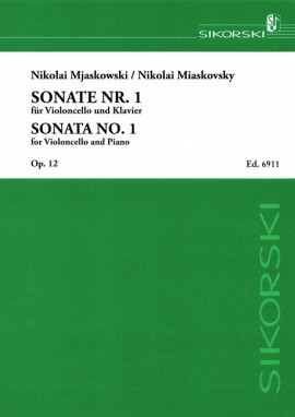 Miaskovsky Sonata No 1 Op12 Cello & Piano Sheet Music Songbook