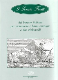 9 Sonate Facili Del Barocco Italiano Per Cello Sheet Music Songbook