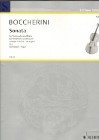 Boccherini Sonata A Schroeder Cello & Piano Sheet Music Songbook
