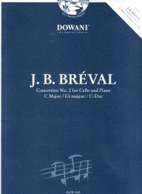 Breval Concertino No 2 C Major Cello & Piano Bk/cd Sheet Music Songbook