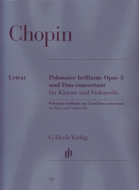 Chopin Polonaise Brillante Op3 Duo Concertant Cell Sheet Music Songbook