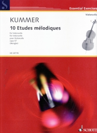 Kummer 10 Etudes Melodiques Op57 Cello Sheet Music Songbook