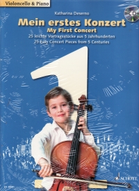 My First Concert Cello & Piano Book & Cd Sheet Music Songbook