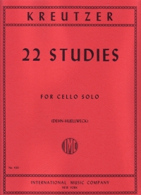 Kreutzer 22 Studies     Cello Sheet Music Songbook