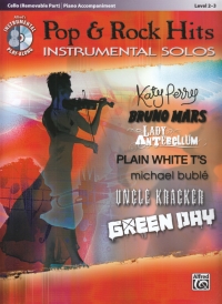 Pop & Rock Hits Instrumental Solos Cello + Cd Sheet Music Songbook