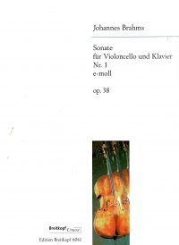 Brahms Sonata No 1 Emin Op38 Cello & Piano Sheet Music Songbook