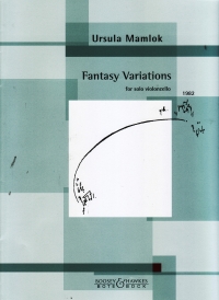 Mamlok Fantasy Variations Cello Sheet Music Songbook