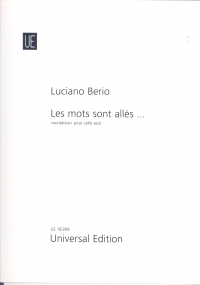 Berio Les Monts Sont Alles Cello Sheet Music Songbook