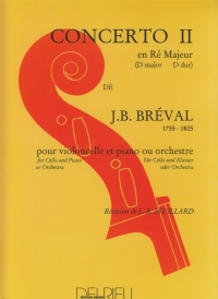 Breval Concerto 2 D Cello & Piano Sheet Music Songbook