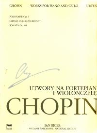 Chopin Works For Piano And Cello Ekier Sheet Music Songbook