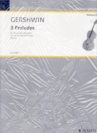 Gershwin Three Preludes Cello & Piano Arr Birtel Sheet Music Songbook