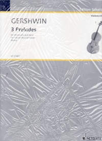 Gershwin Three Preludes Cello & Piano Arr Birtel Sheet Music Songbook