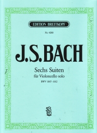 Bach 6 Suites Bwv 1007-1012 Solo Cello Sheet Music Songbook