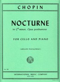 Chopin Nocturne C# Minor Cello & Piano Sheet Music Songbook