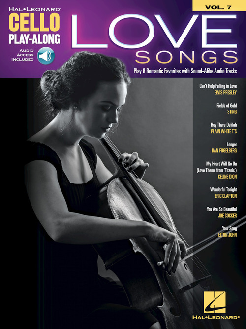 Cello Play Along 07 Love Songs + Online Sheet Music Songbook