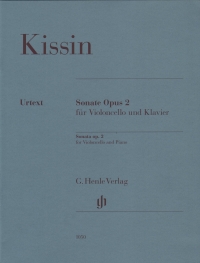 Kissin Sonata Op2 Cello & Piano Sheet Music Songbook