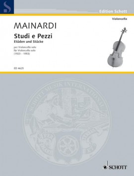 Mainardi Studi E Pezzi 1923-1953 Cello Sheet Music Songbook