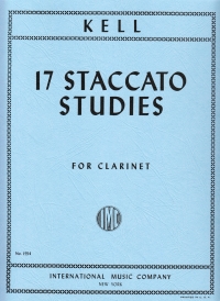 Kell Staccato Studies 17 Clarinet Sheet Music Songbook